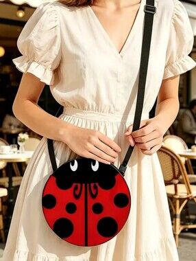 Cute 🐞 Ladybug Convertible Crossbody/Backpack Bag + Ladybug Coin Purse (OS)